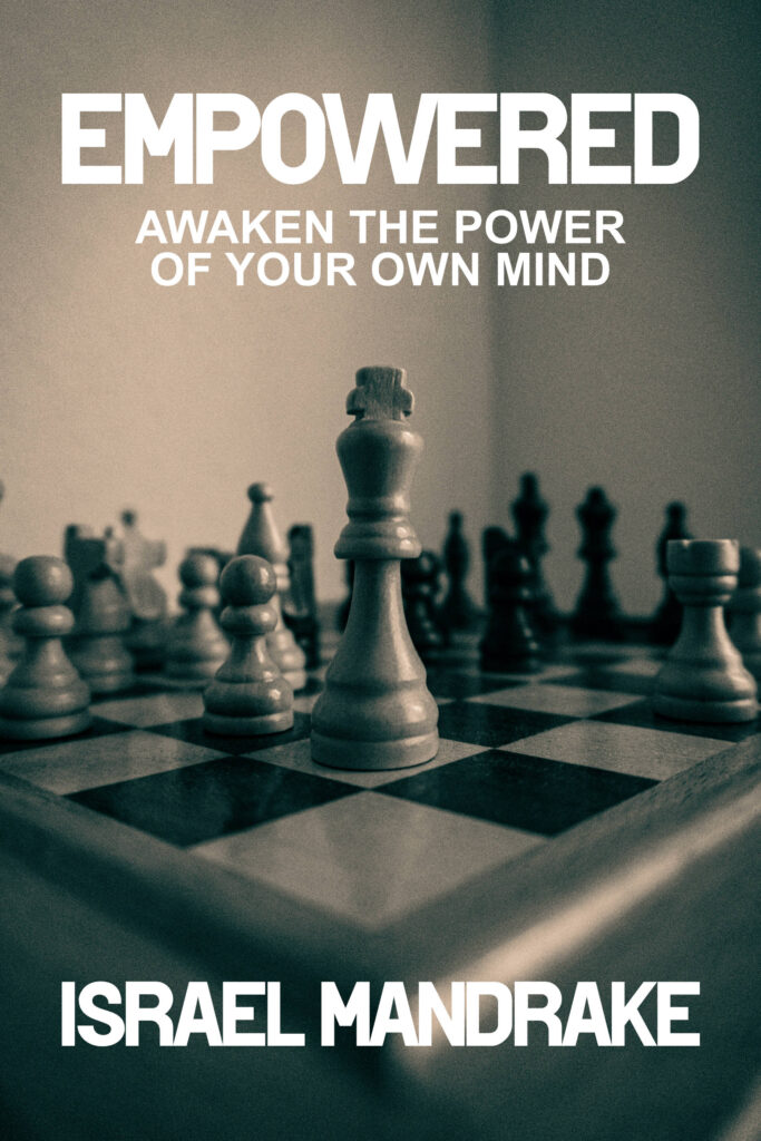 A chess board as the cover of a book